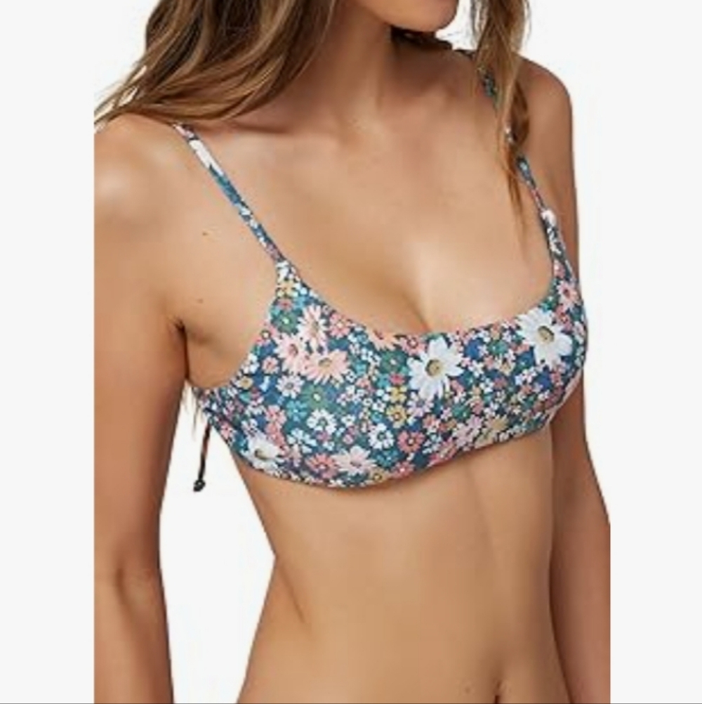 O'NEILL Women's Surfside Bralette Bikini Eliza Ditsy / SLATE "TOP ONLY" NEW